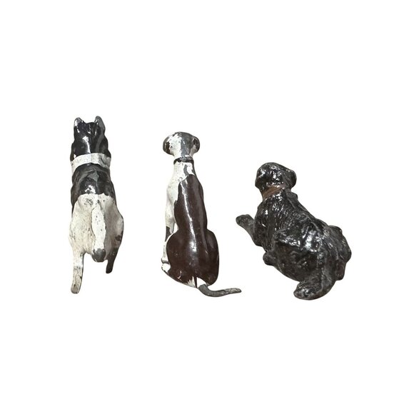 Vintage Lead Figures 3 Different Dogs 1950s Vintage Lead Toys .75" Tall - Picture 3 of 7